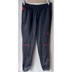 Puma Men's Jogging Pant Size M Pipeline Black Training Track Athletic Mesh‎ Zips